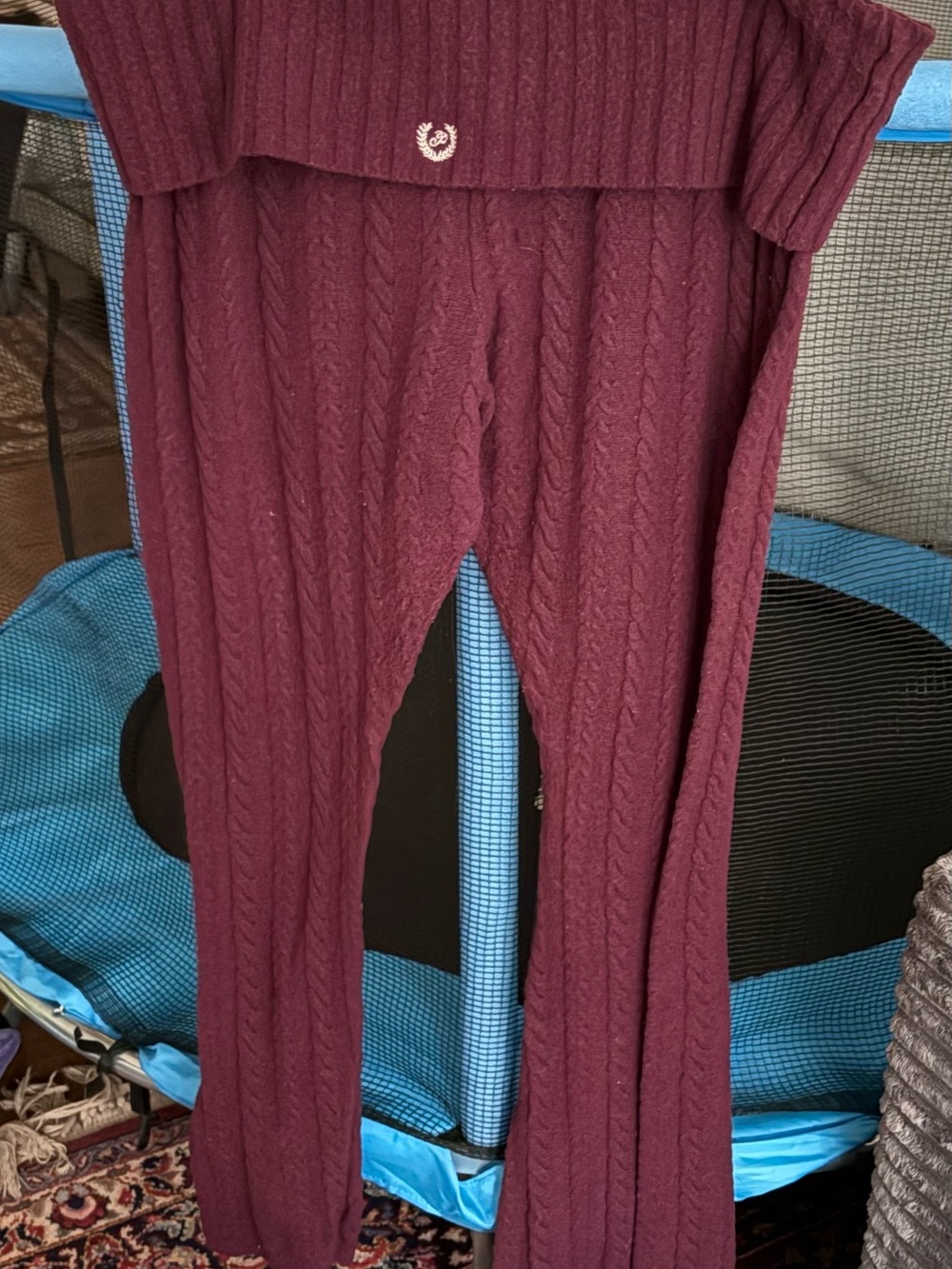 PINK Victoria's Secret Deep Wine Plush Lounge Pants